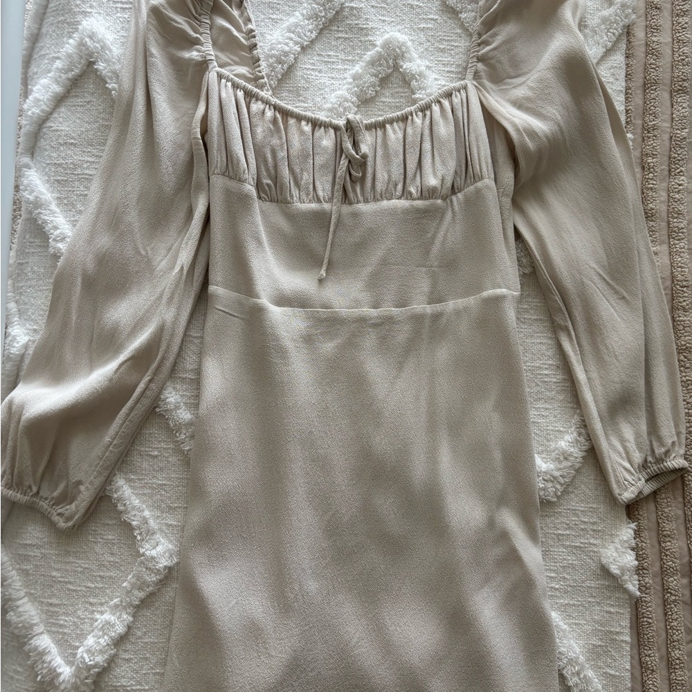 Aritzia Chiffon Cream Dress